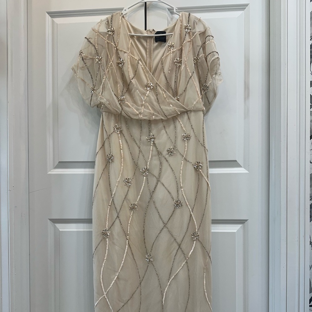 Elegant Champagne Evening Dress